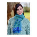 Mucros Mohair Viscose Scarf: Teal Blend