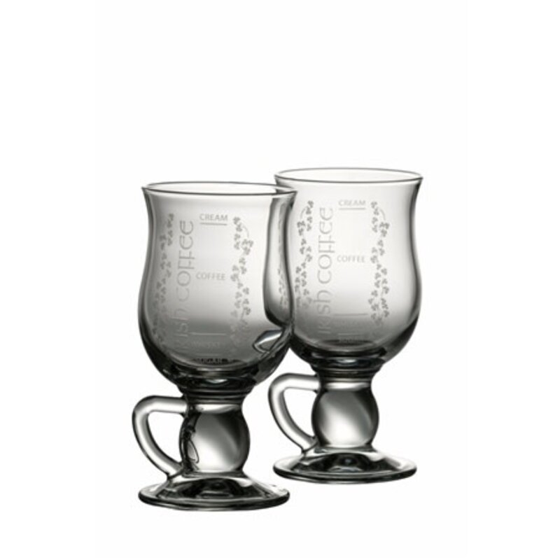 Belleek Galway Crystal  Irish Coffee Mug Pair