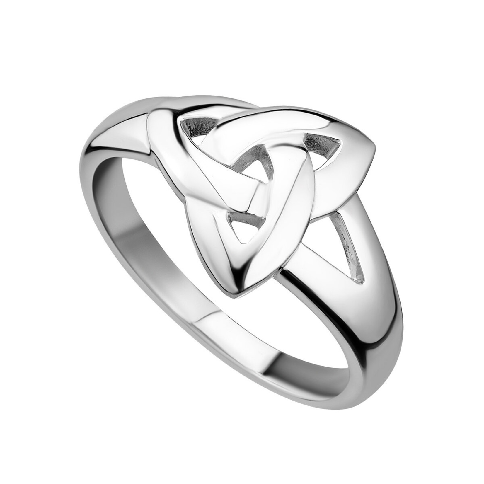 Solvar Sterling Silver Trinity Knot Ring - Large