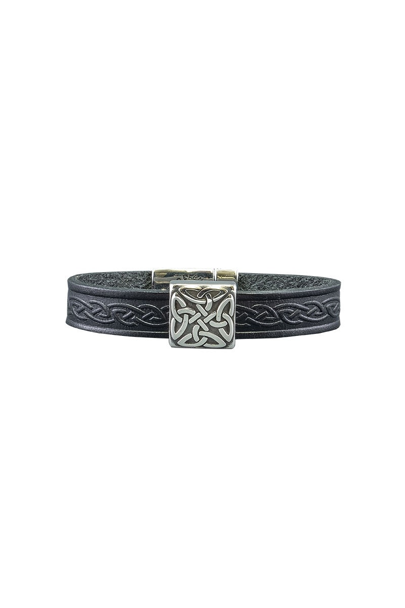 Lee River Braden Square Magnetic Leather Cuff (Assort. Colors)