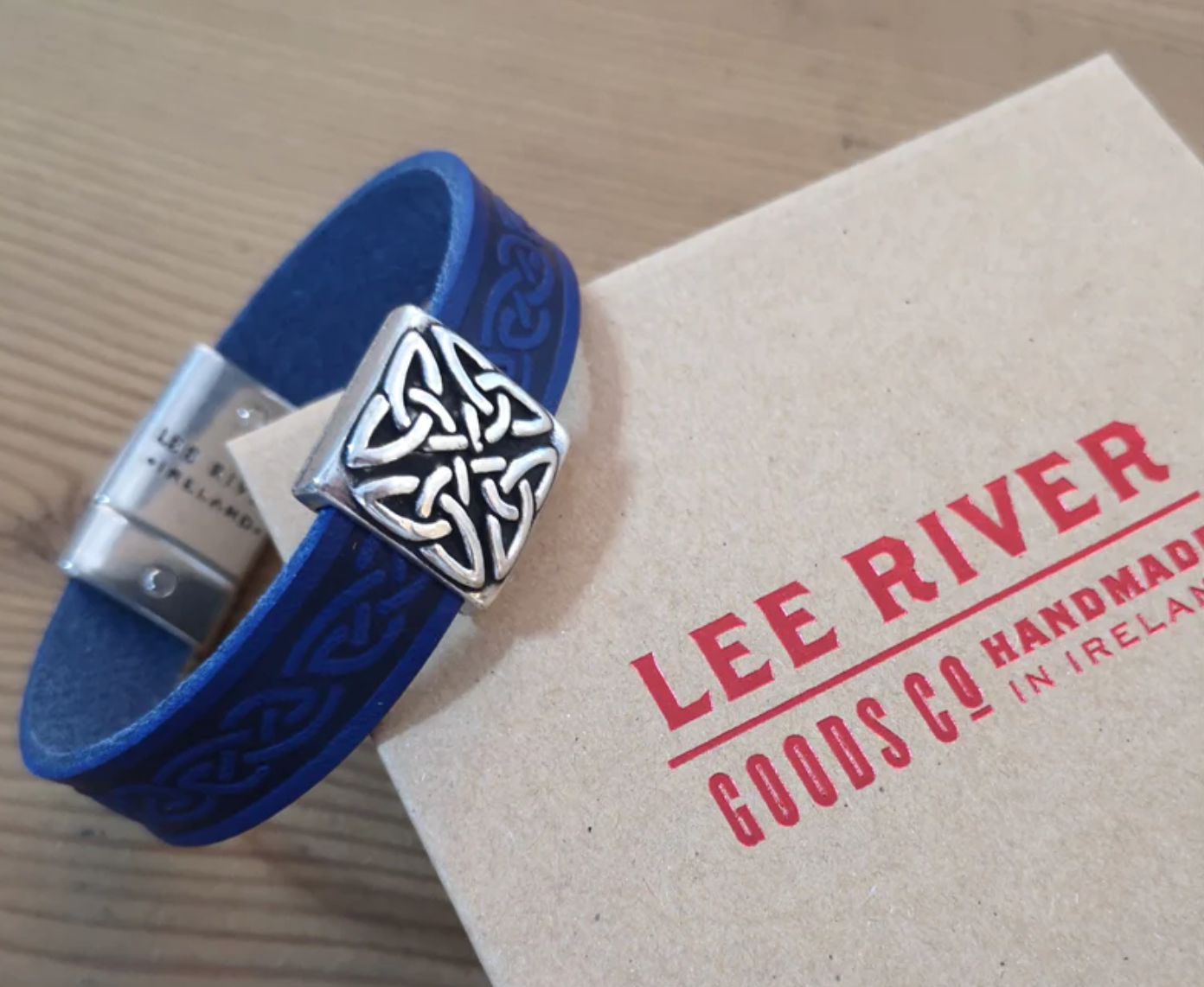 Lee River Braden Square Magnetic Leather Cuff (Assort. Colors)