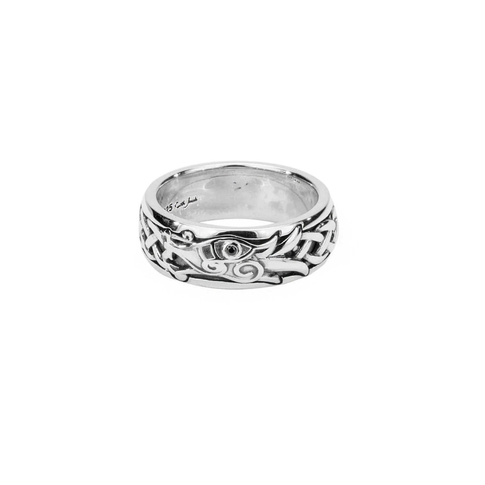 Keith Jack Silver + Black CZ Dragon Ring by Keith Jack