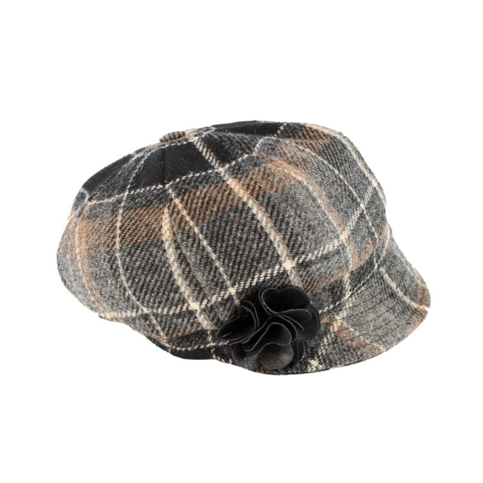 Mucros Newsboy Cap Gray/Tan