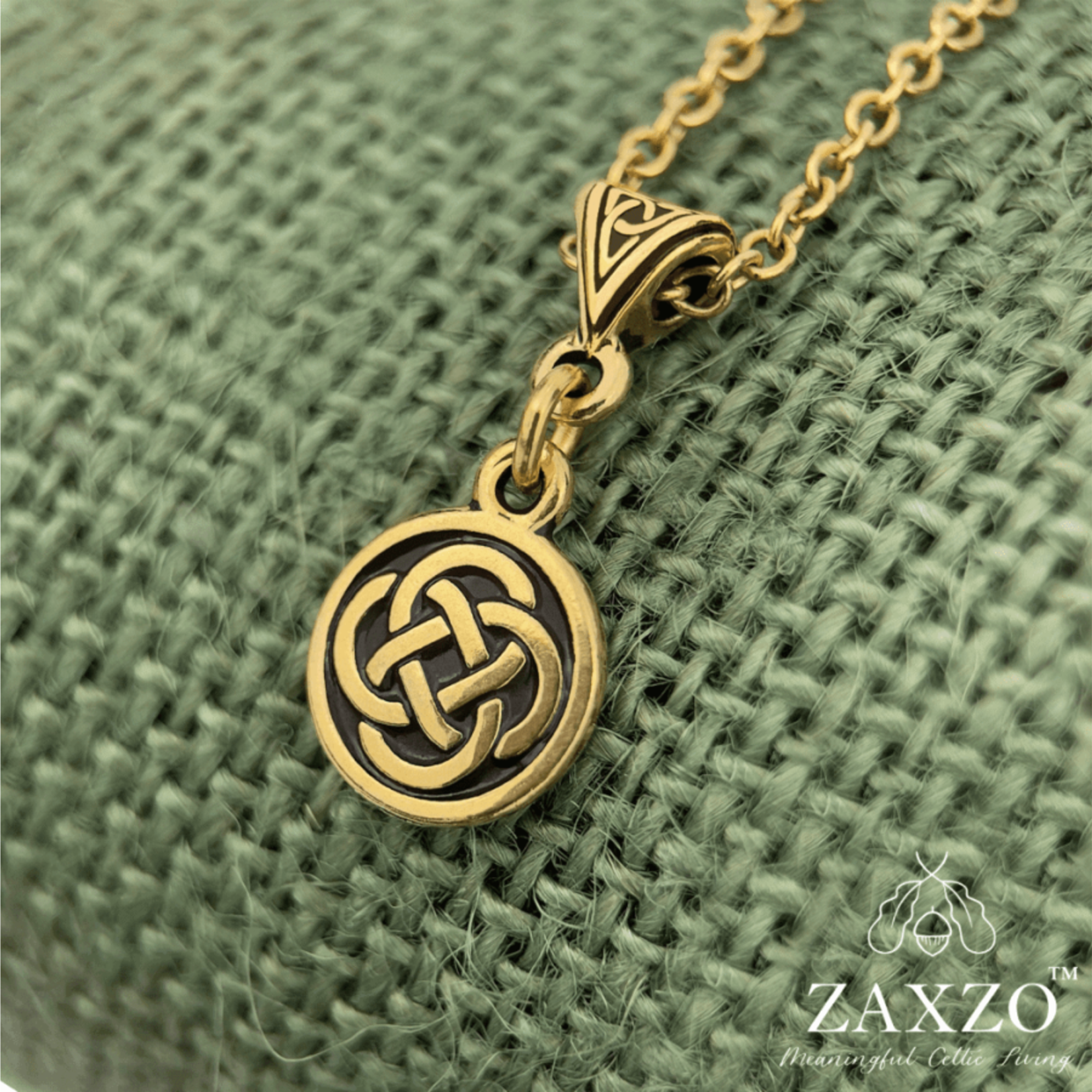 Zaxzo Gold Dara Knot Necklace