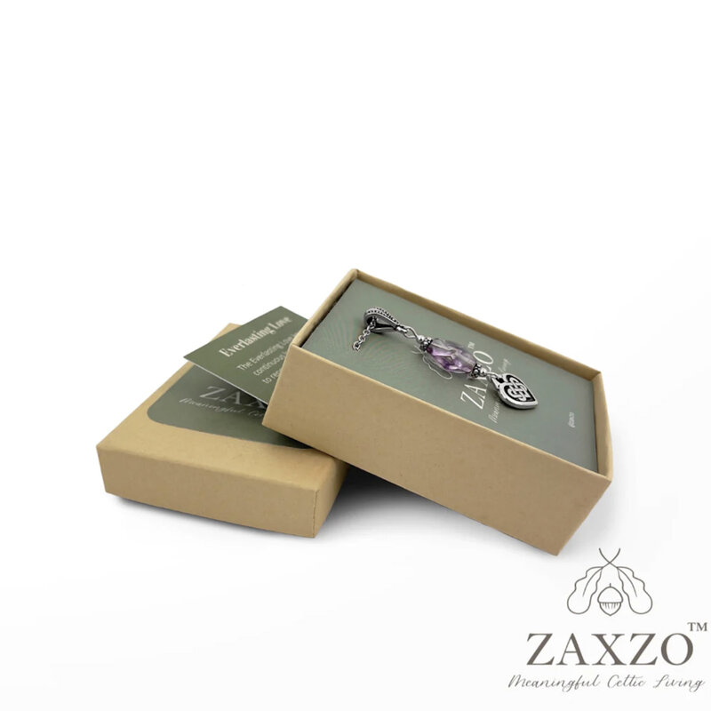 Zaxzo Silver Celtic Heart Necklace
