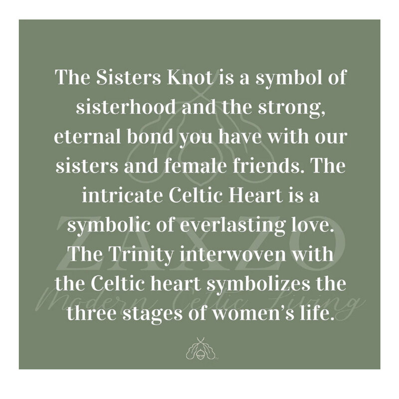 Zaxzo Gold Celtic Sister Knot Leverback Earrings