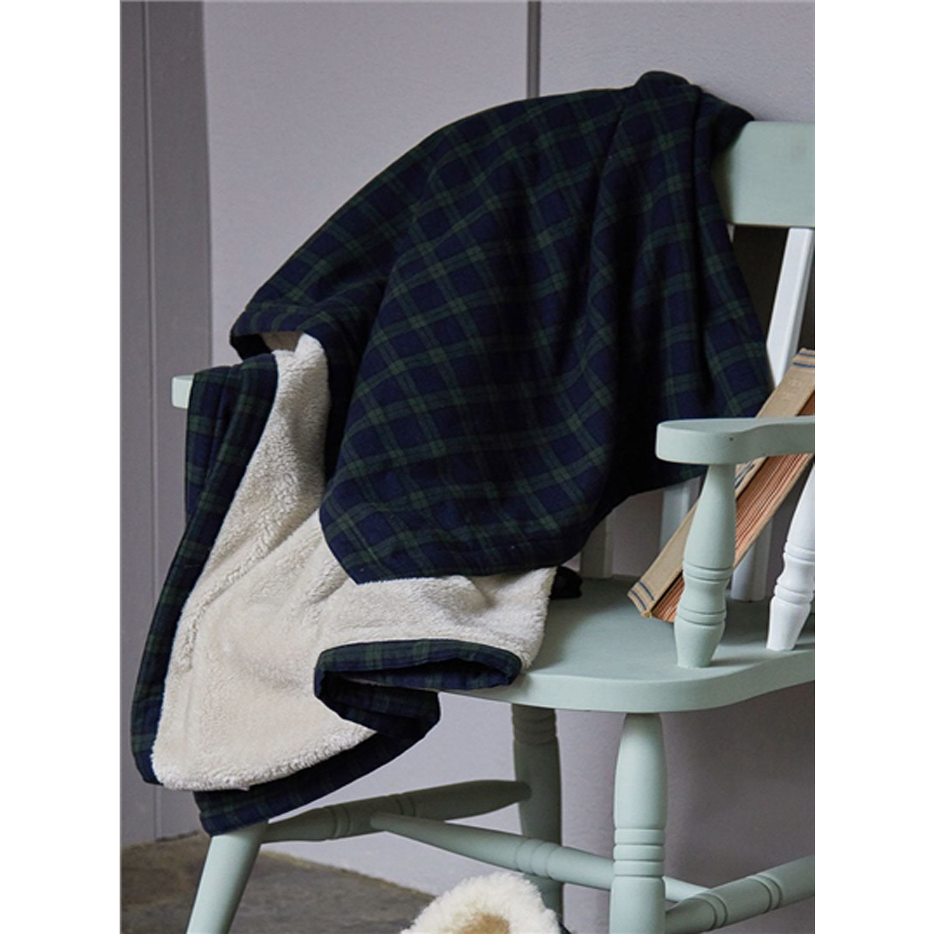 Lee Valley Ireland Tartan Fleece Blanket: Blackwatch