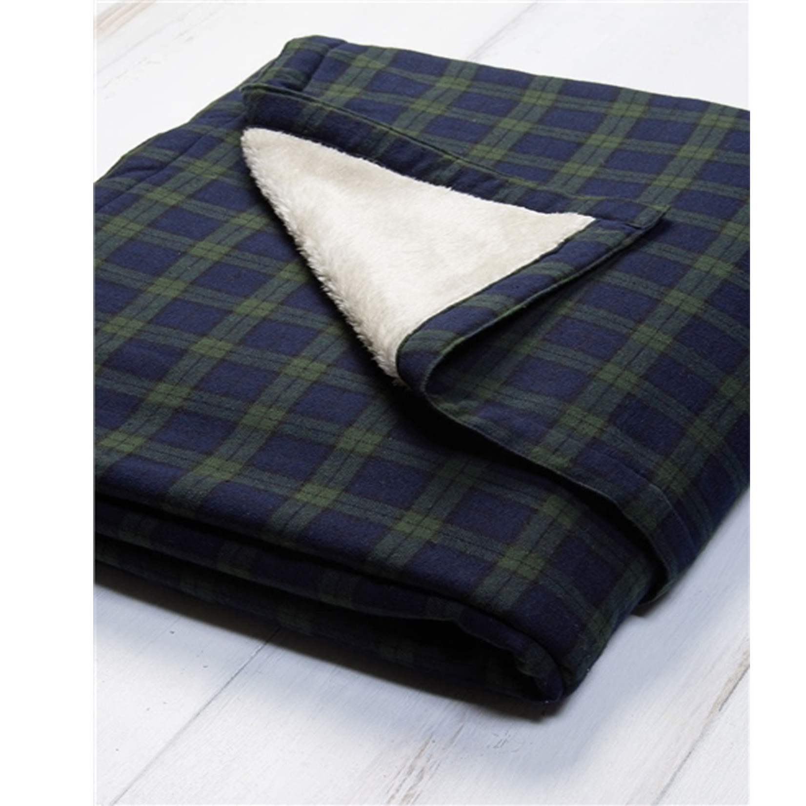 Lee Valley Ireland Tartan Fleece Blanket: Blackwatch