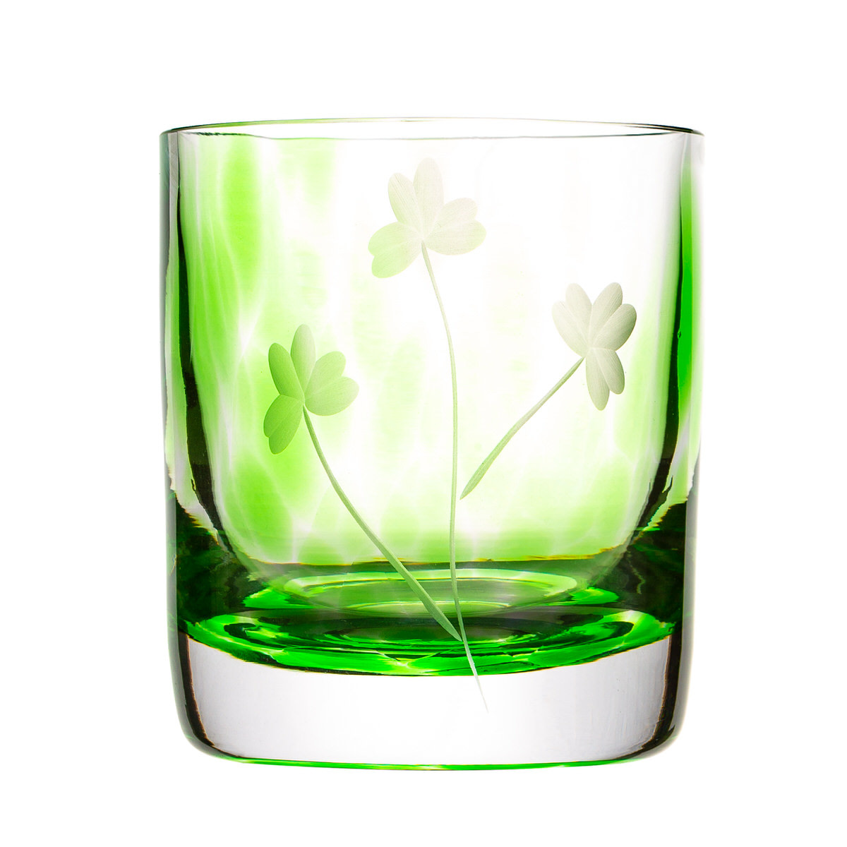 Irish Handmade Glass Company Shamrock Whiskey Tumbler