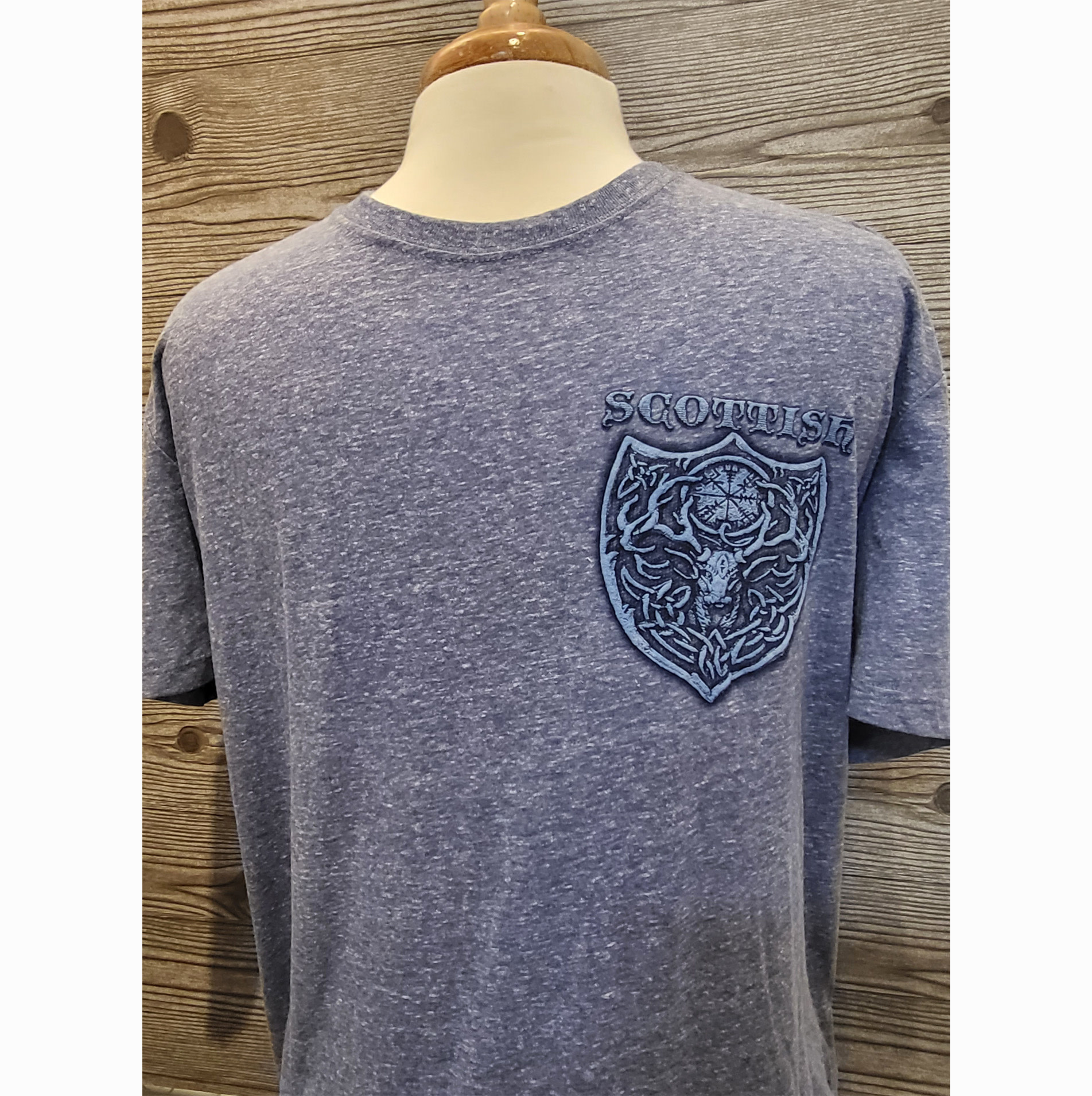 Coastal Tees Scottish Stag Puff T-Shirt