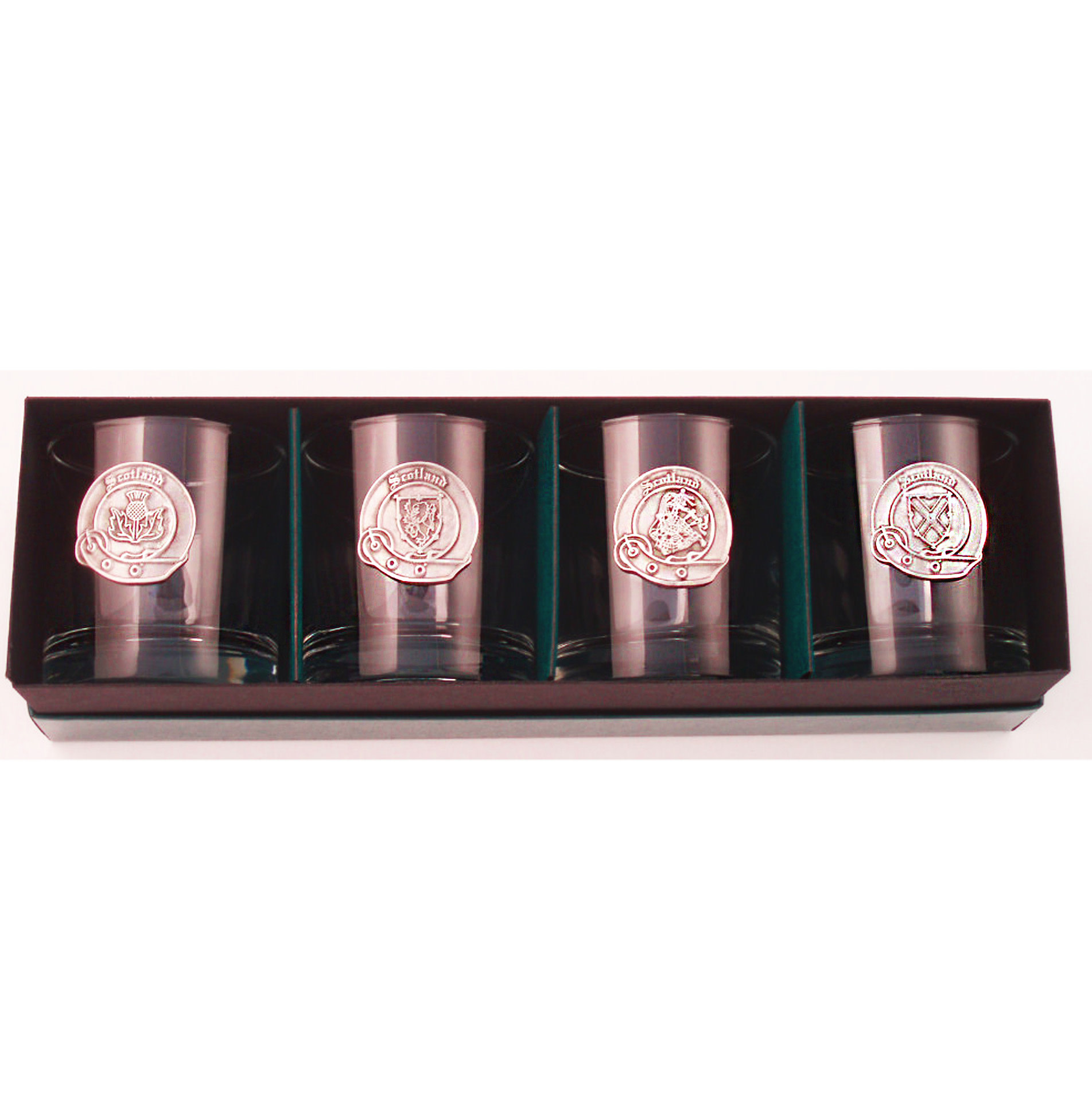 Robert Emmet Company Lo-ball Glass Set: Scottish Pewter