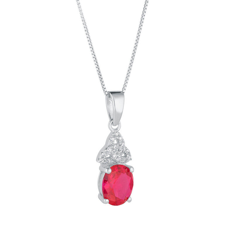 Solvar S/S Trinity Birthstone Pendant