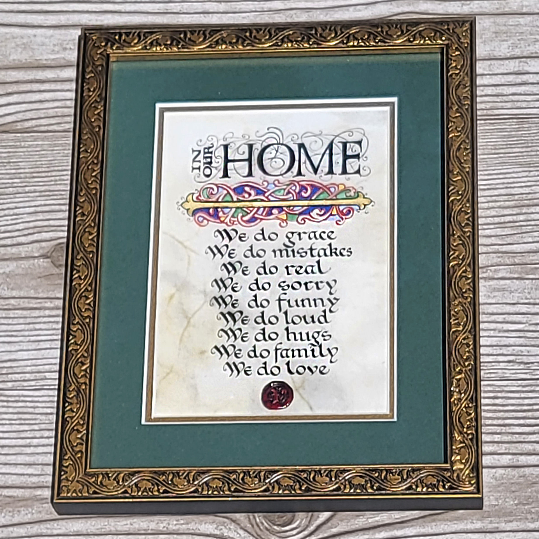 Celtic Card Company In Our Home: Green Framed Print