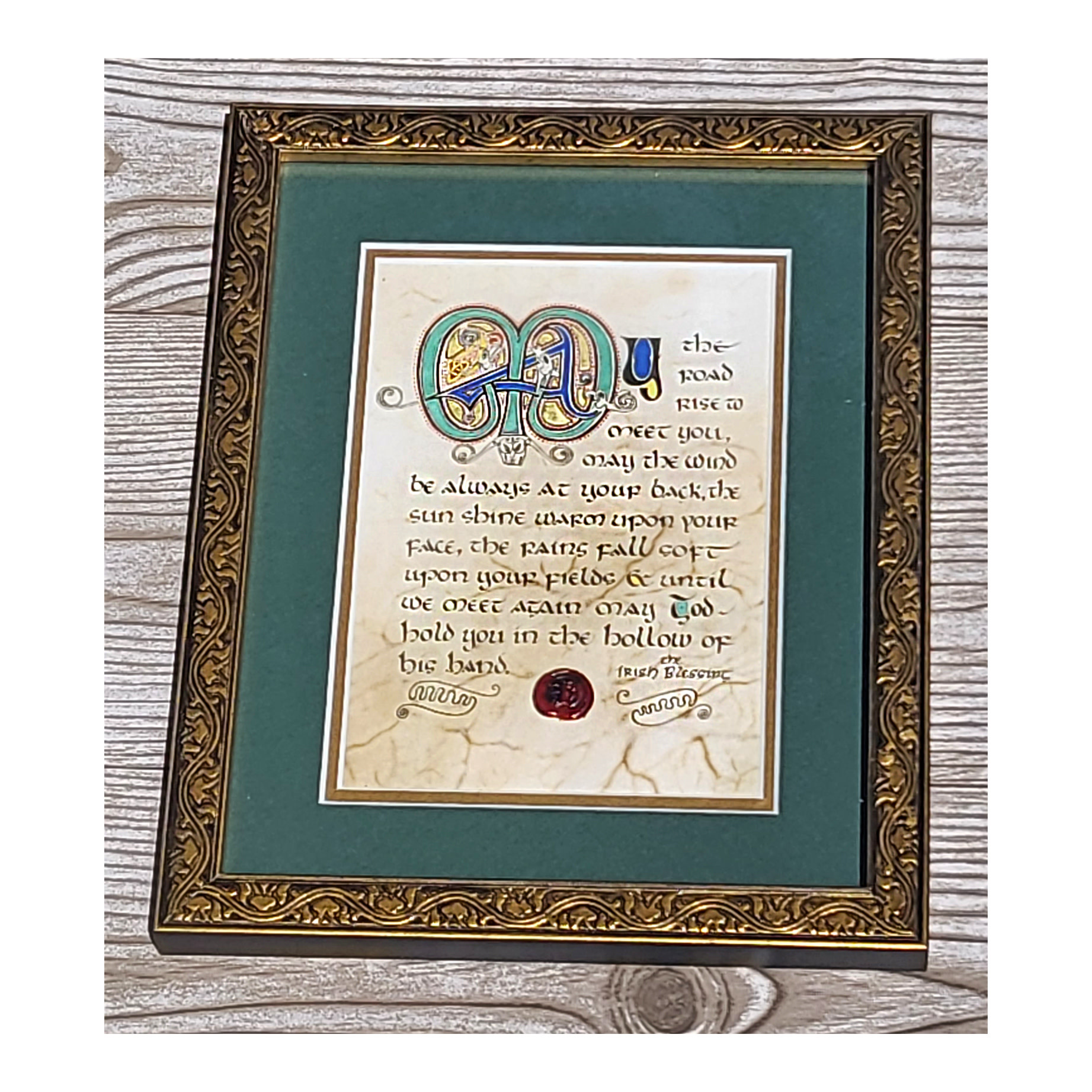 Celtic Card Company Irish Blessing:  Green Framed Print