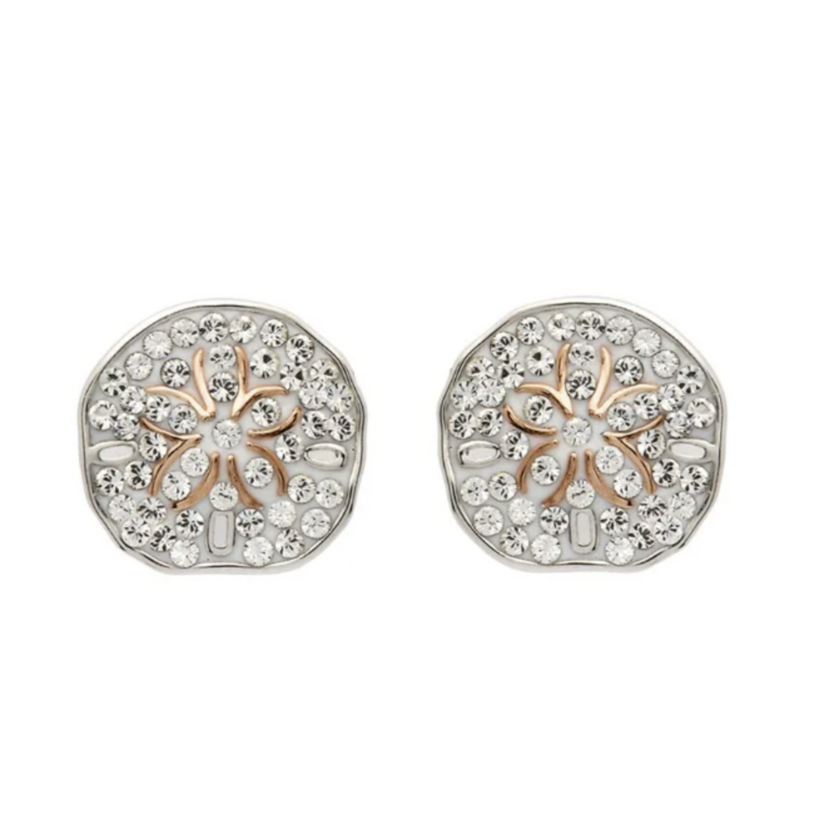 Shanore S/s Sand Dollar Stud Earrings - Swarovski Crystal