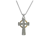 Keith Jack Oxidized Silver + 10k Celtic Cross Small Pendant