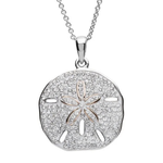 Shanore S/S Swarovski Sand Dollar w/Rose Gold Necklace