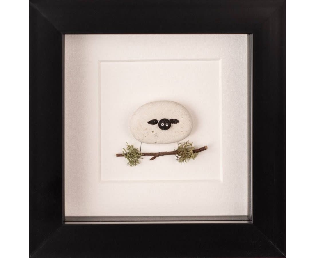 Simply Mourne Mini Sheep Framed: Black