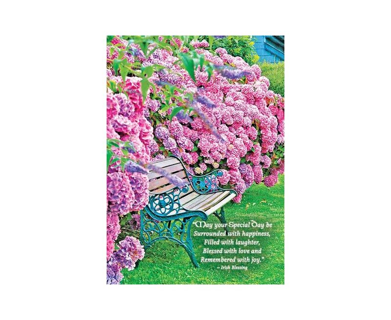 Mundo Images Birthday Card: Flower Bench