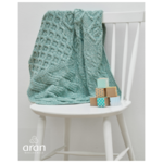 Aran Woollen Mills Supersoft Merino Aran Baby Blanket: Sea Foam Green