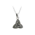 Solvar S/S Marcasite Trinity Knot Necklace