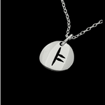 Arnua S/S Ogham Initial Necklace: