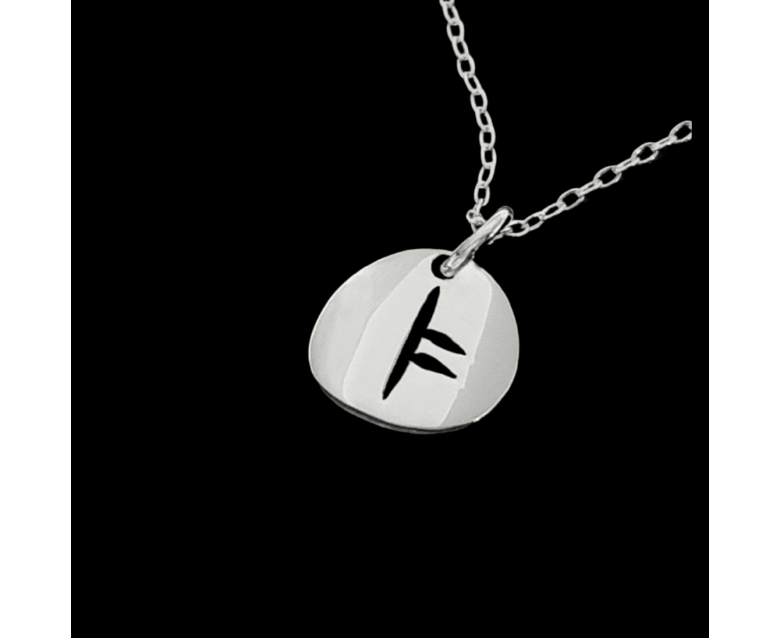 Arnua S/S Ogham Initial Necklace:
