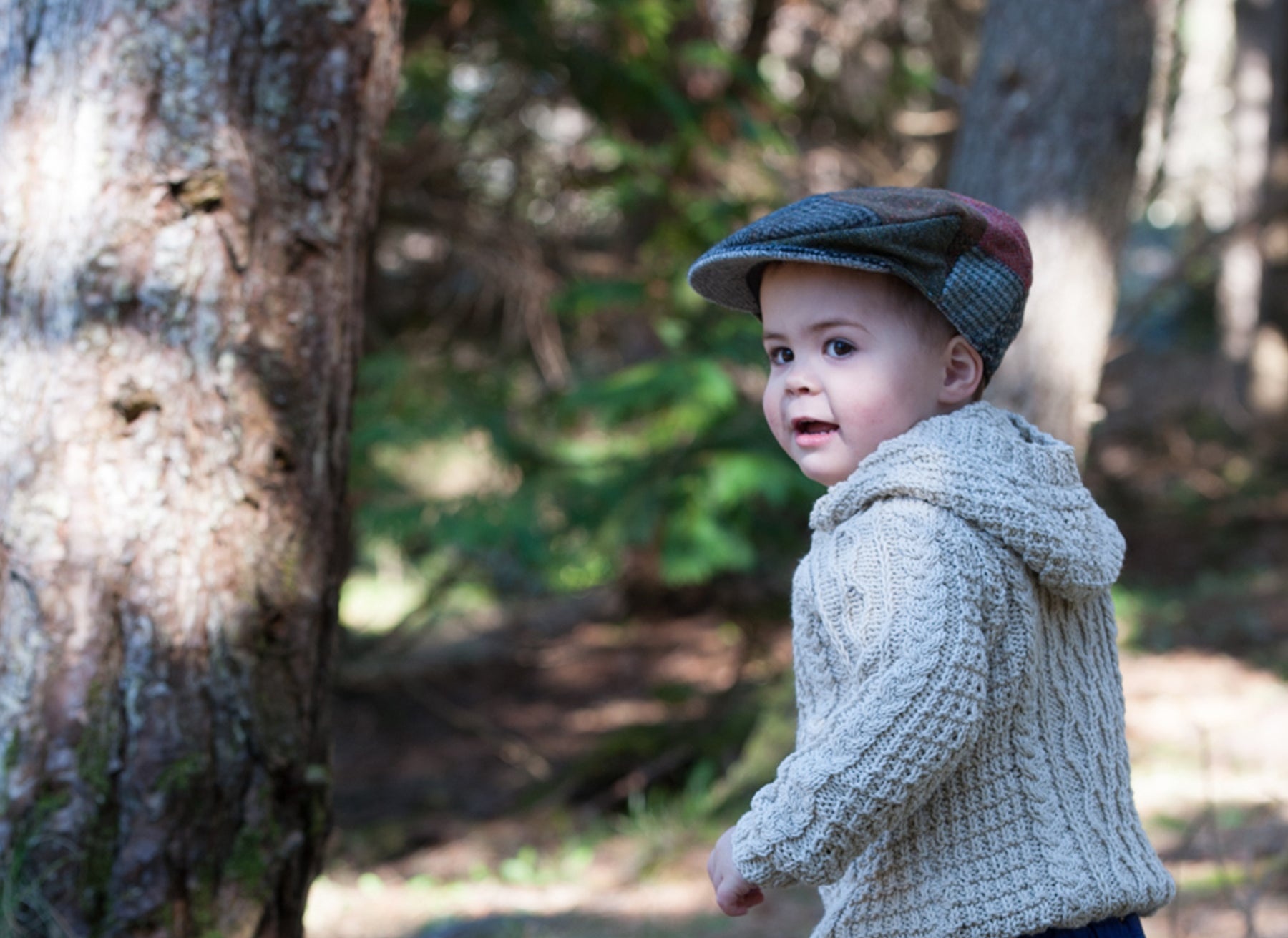 Hanna Hats Child's Tweed Flat Cap: Patch
