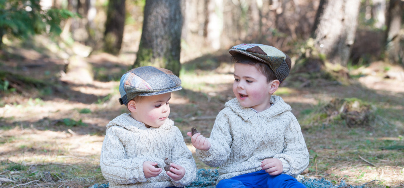 Hanna Hats Child's Tweed Flat Cap: Patch