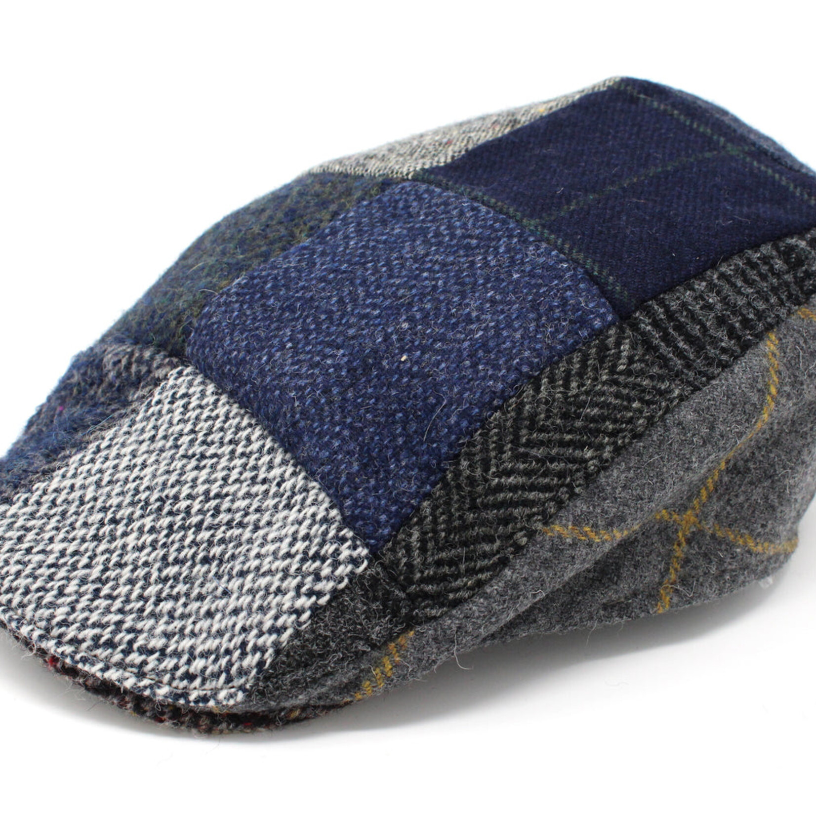 Hanna Hats Donegal Touring Cap Grey Patchwork