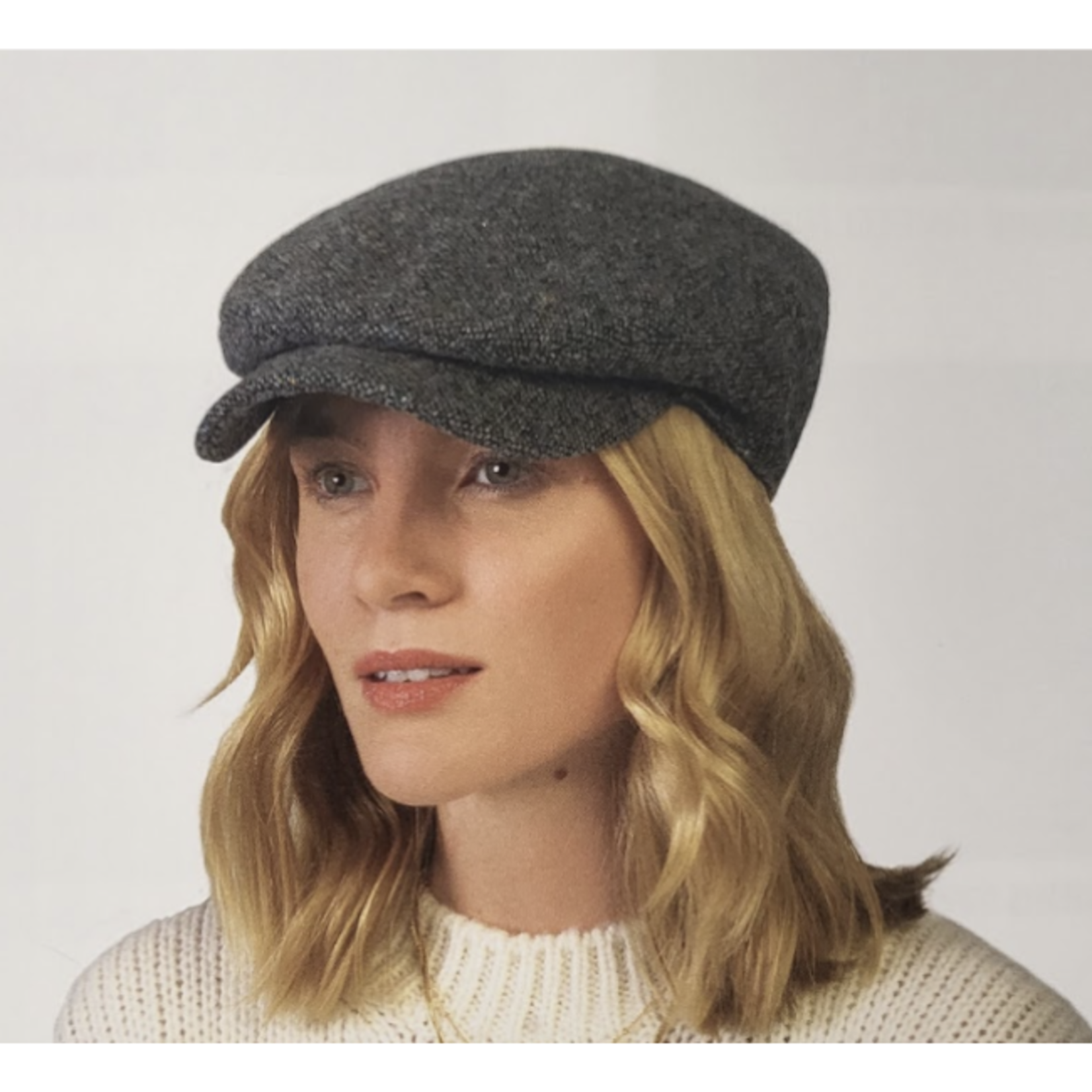 Hanna Hats Daithi Tweed Cap Grey S&P