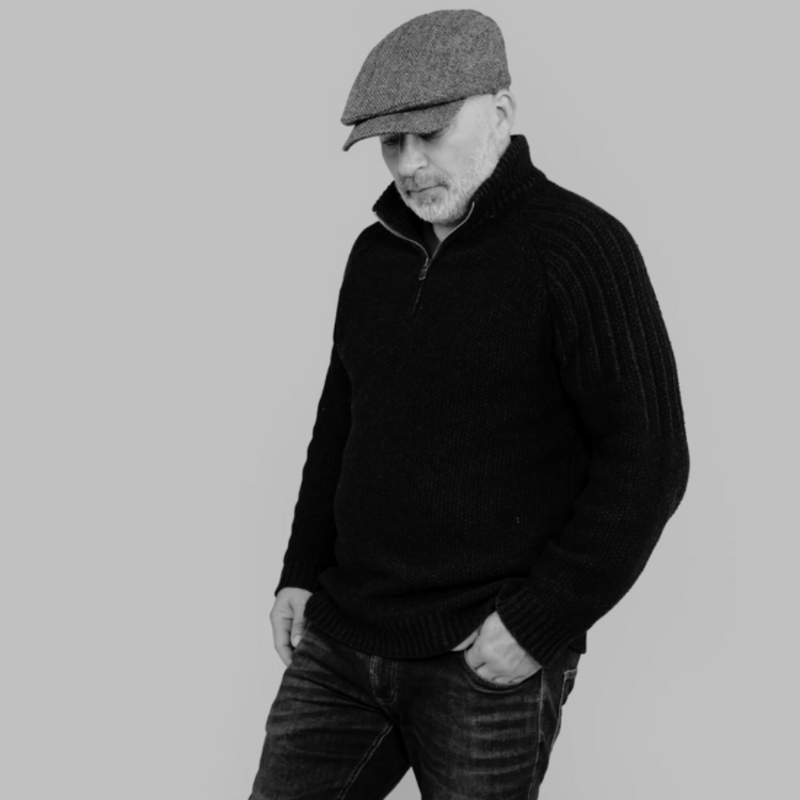 Hanna Hats Daithi Tweed Cap Grey S&P