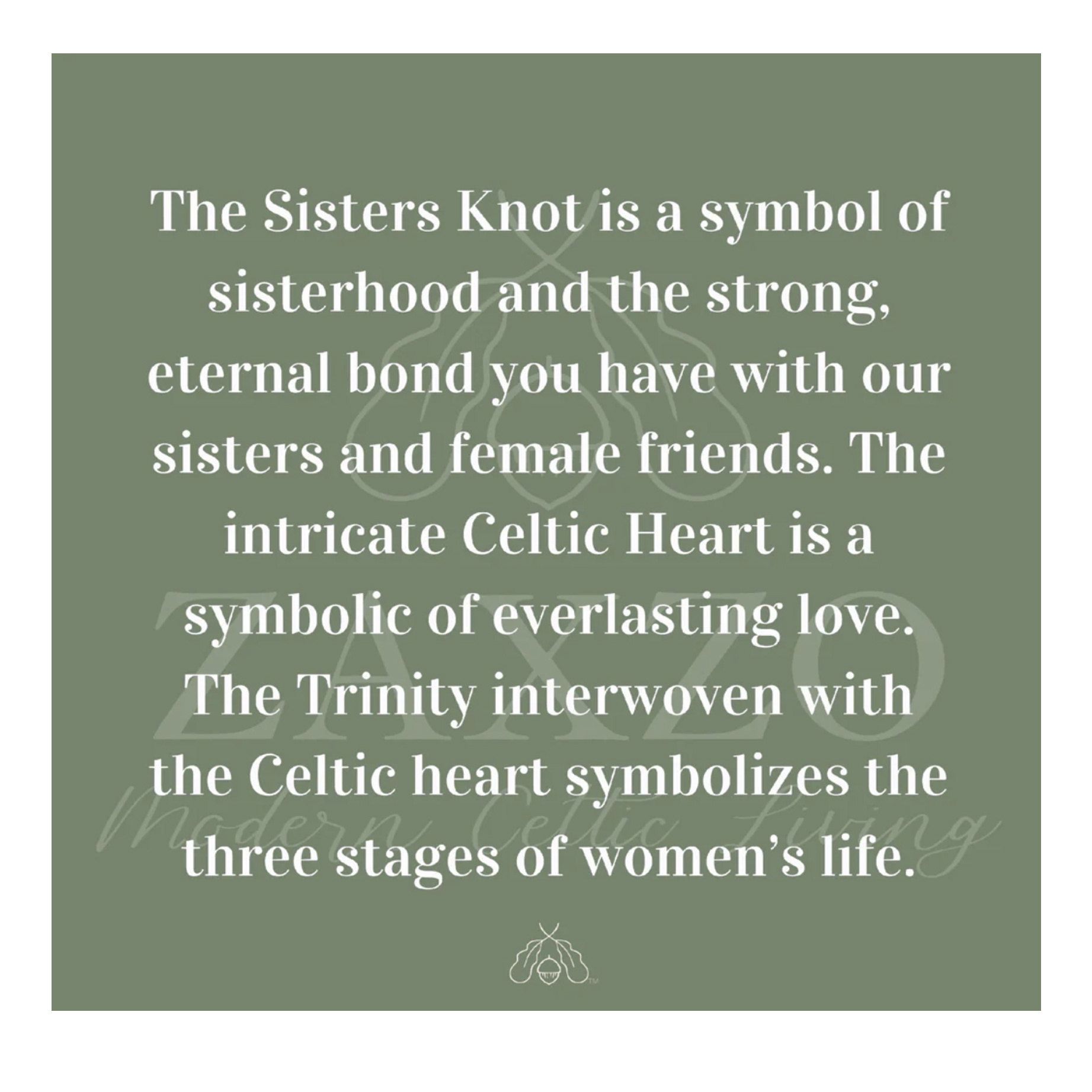 Zaxzo Celtic Sister Knot Bangle Bracelet with 3 Side Charms (8.5")