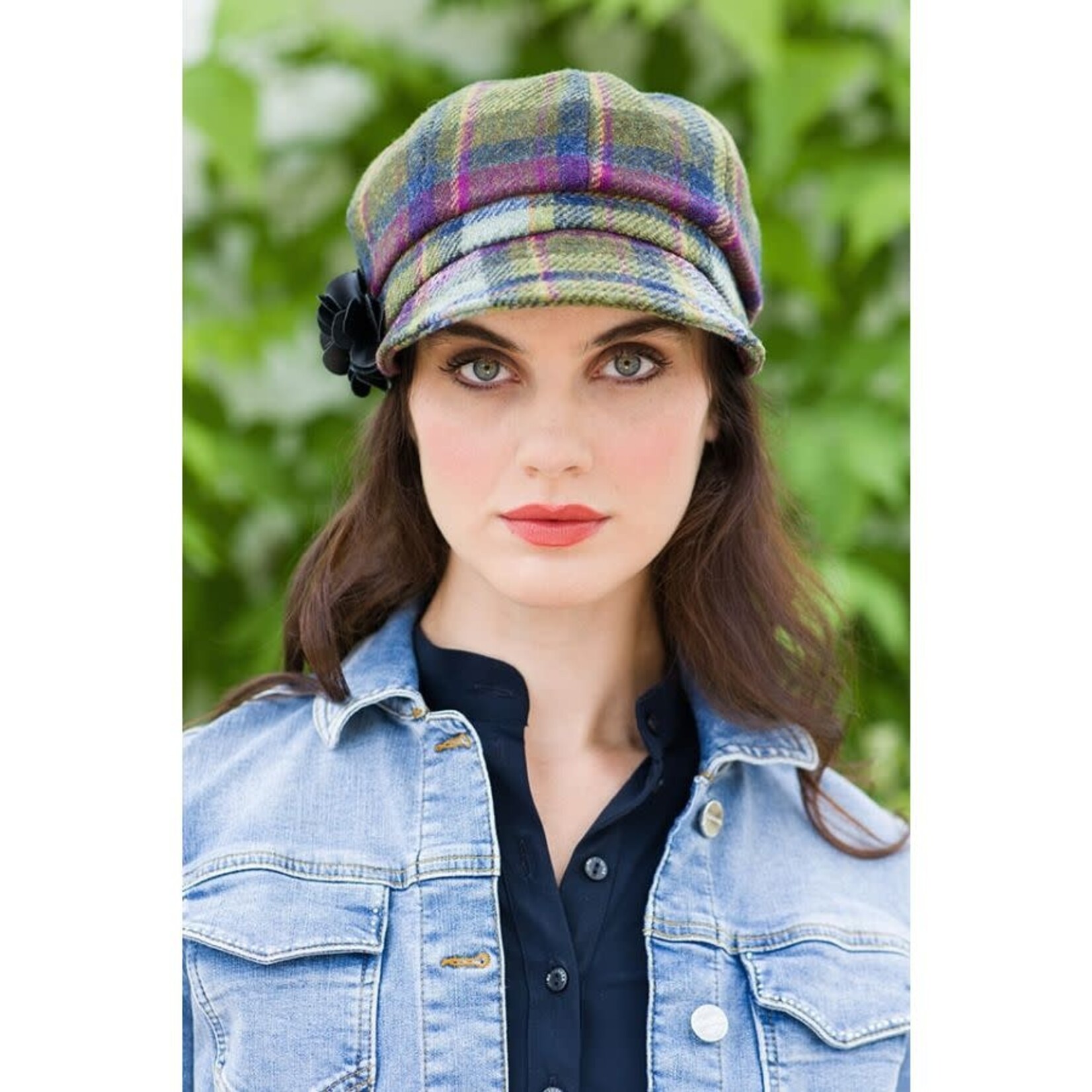 Newsboy Cap Green/Purp - Celtic Aer