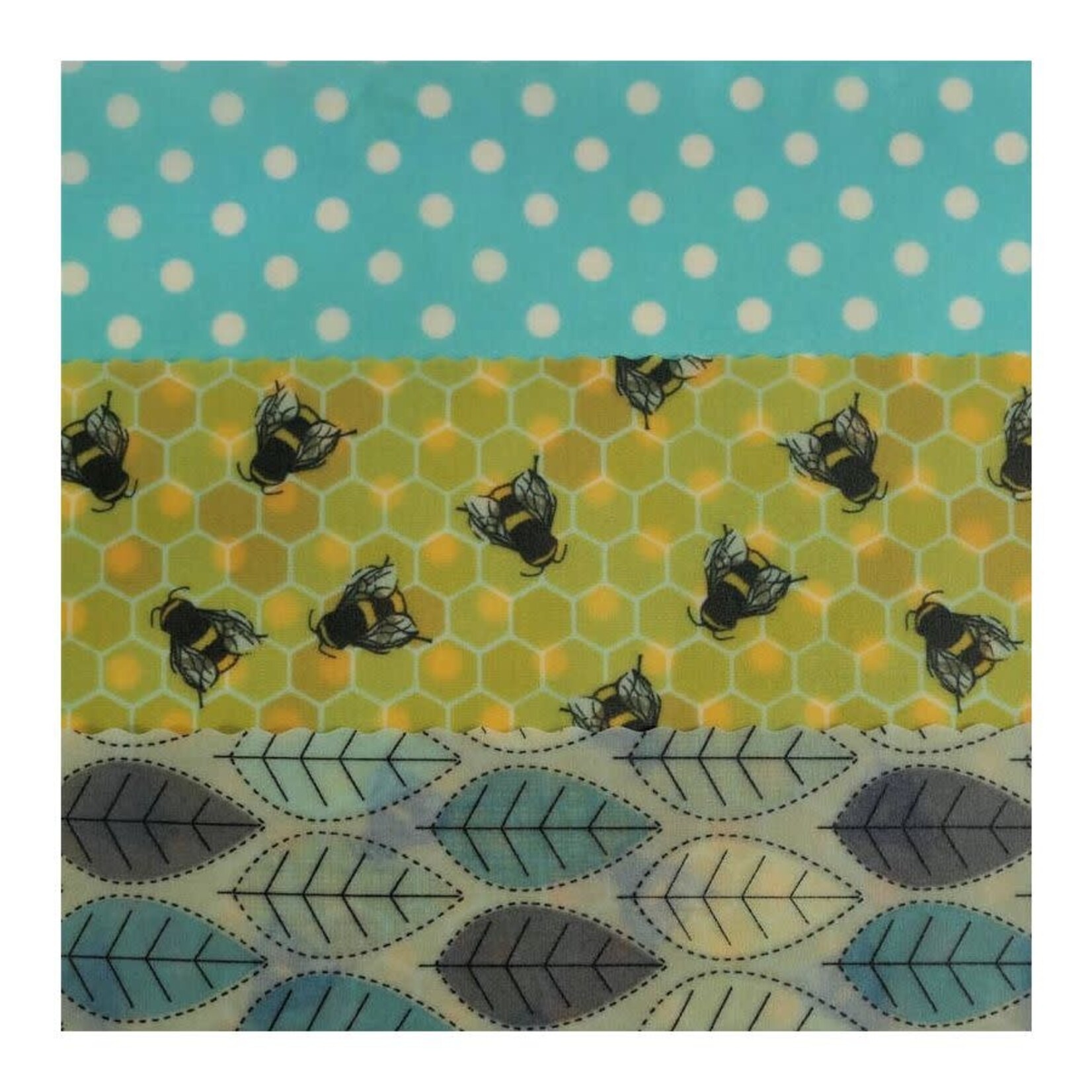 Reusable Beeswax Food Wraps (Md)- Bees