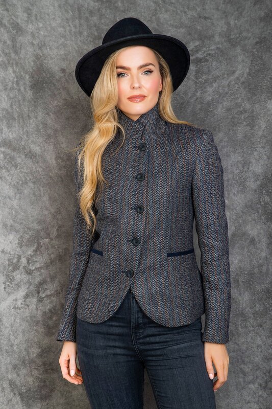 Jack Murphy Sasha Tweed Jacket in Blue Moon