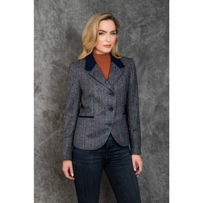 Jack Murphy Sasha Tweed Jacket in Blue Moon