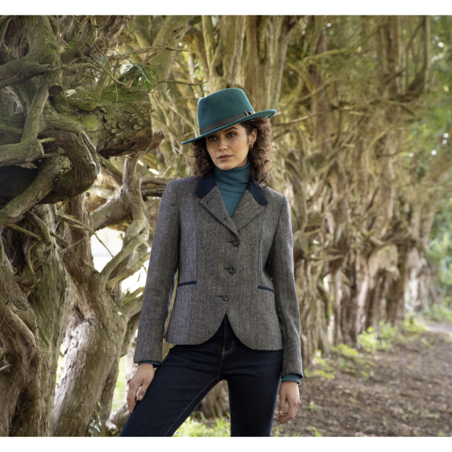 Jack Murphy Sasha Tweed Jacket in Blue Moon