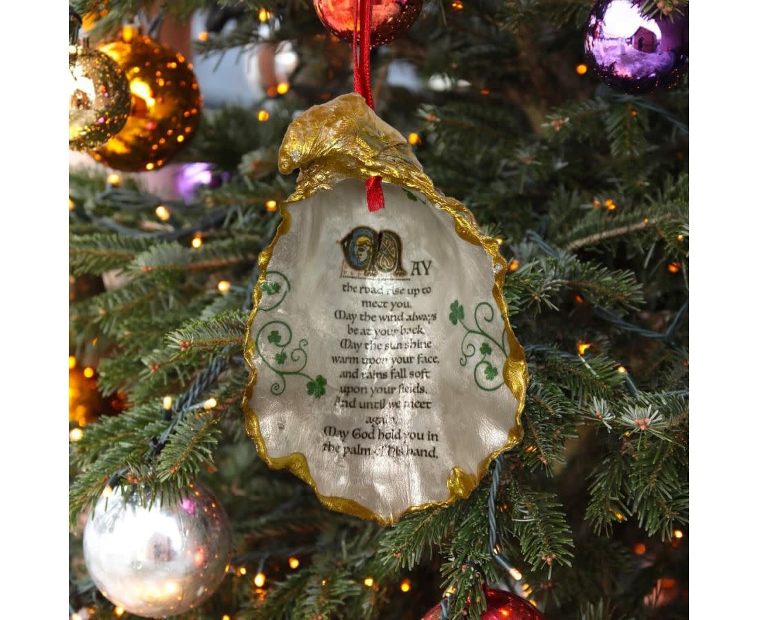 Oyster Tails "May the Road Rise" Oyster Ornament