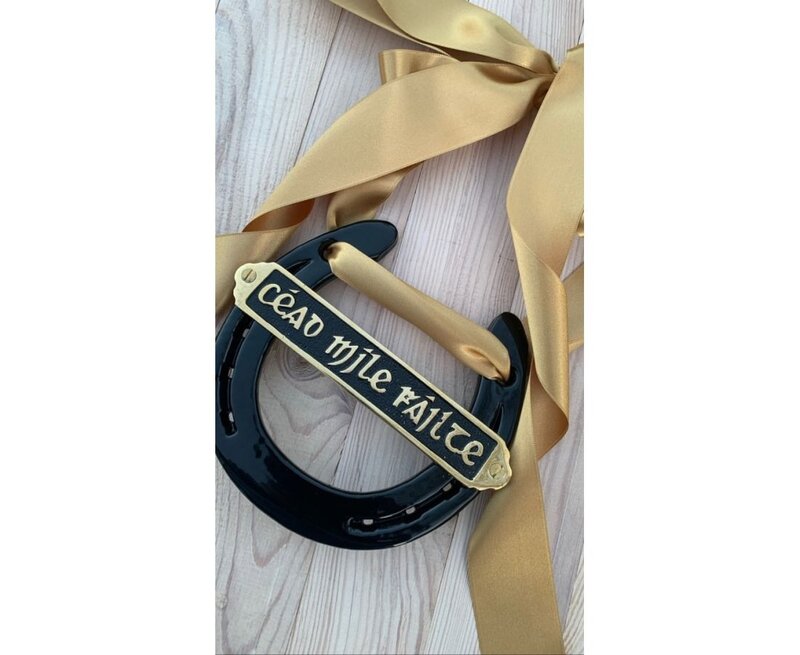 Biddy's Good Luck Horseshoes "Cead Mile Failte" Good Luck Horseshoe