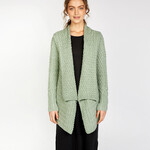 IrelandsEye Knitwear Glenross Waterfall Cardigan: Sage