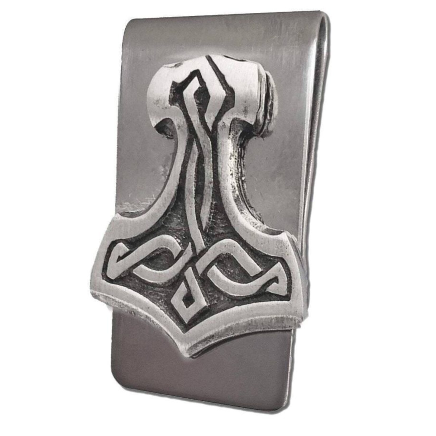 Celtic Knotworks Stainless Steel Thor's Hammer Money Clip