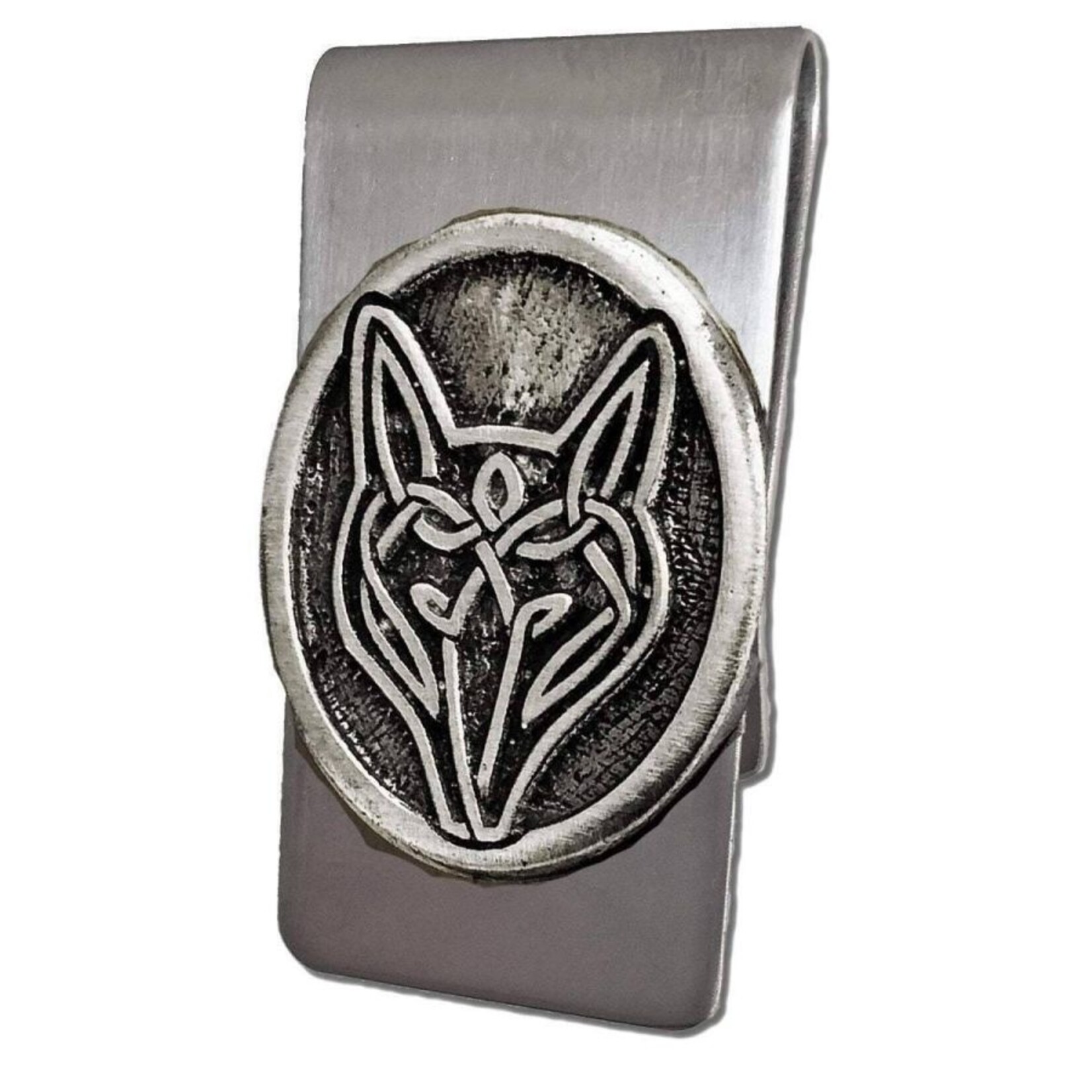 Celtic Knotworks Stainless Steel Wolf Money Clip