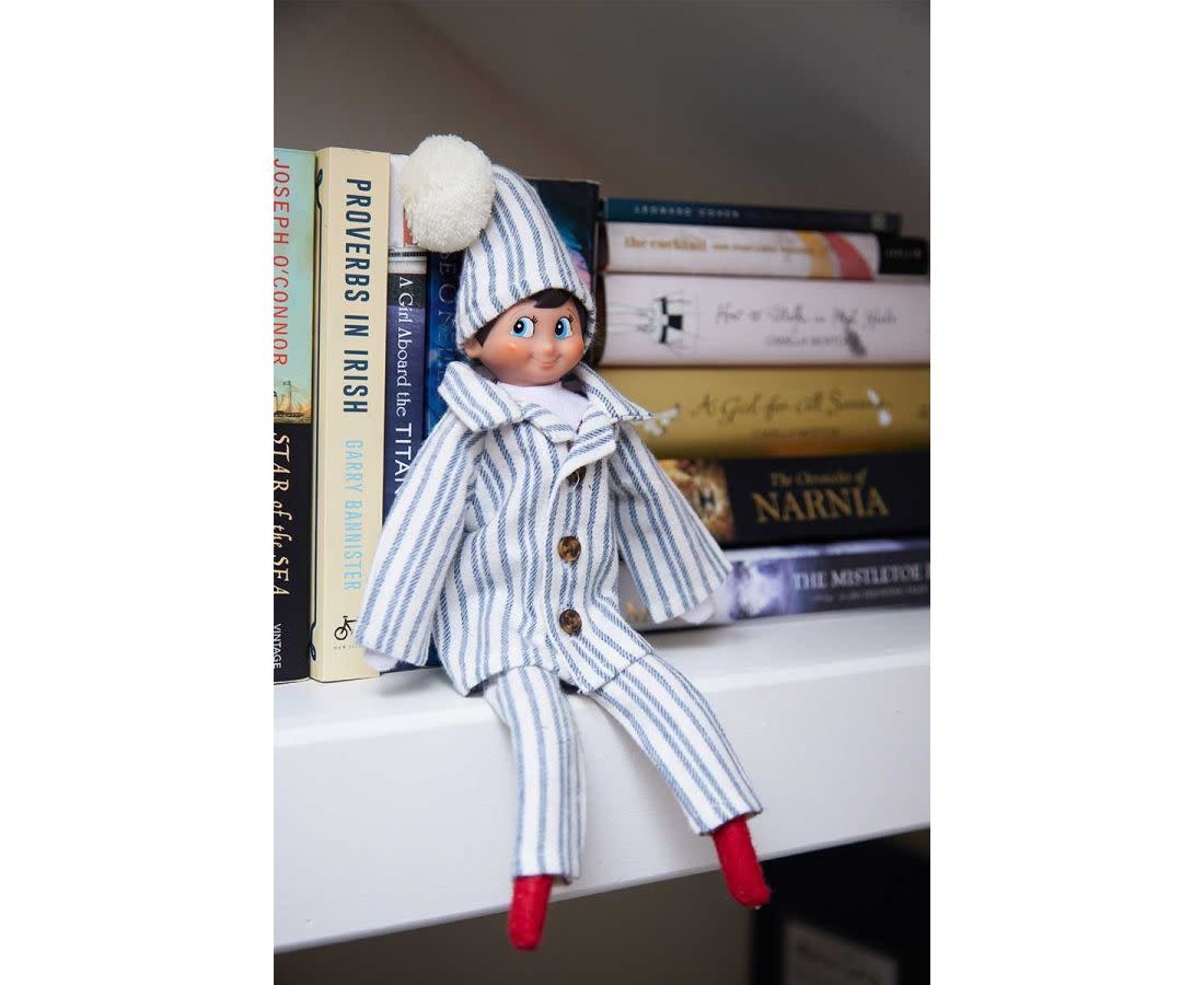 Lee Valley Ireland Elf on the Shelf Blue Stripe Pajama Set