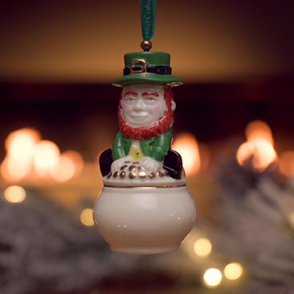 Belleek Leprechaun Ornament by Belleek