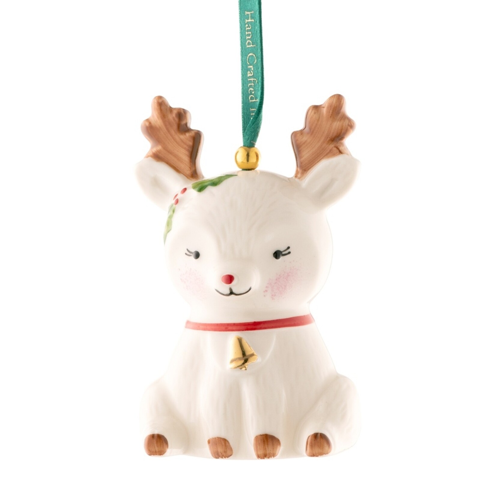 Belleek Reindeer Ornament by Belleek