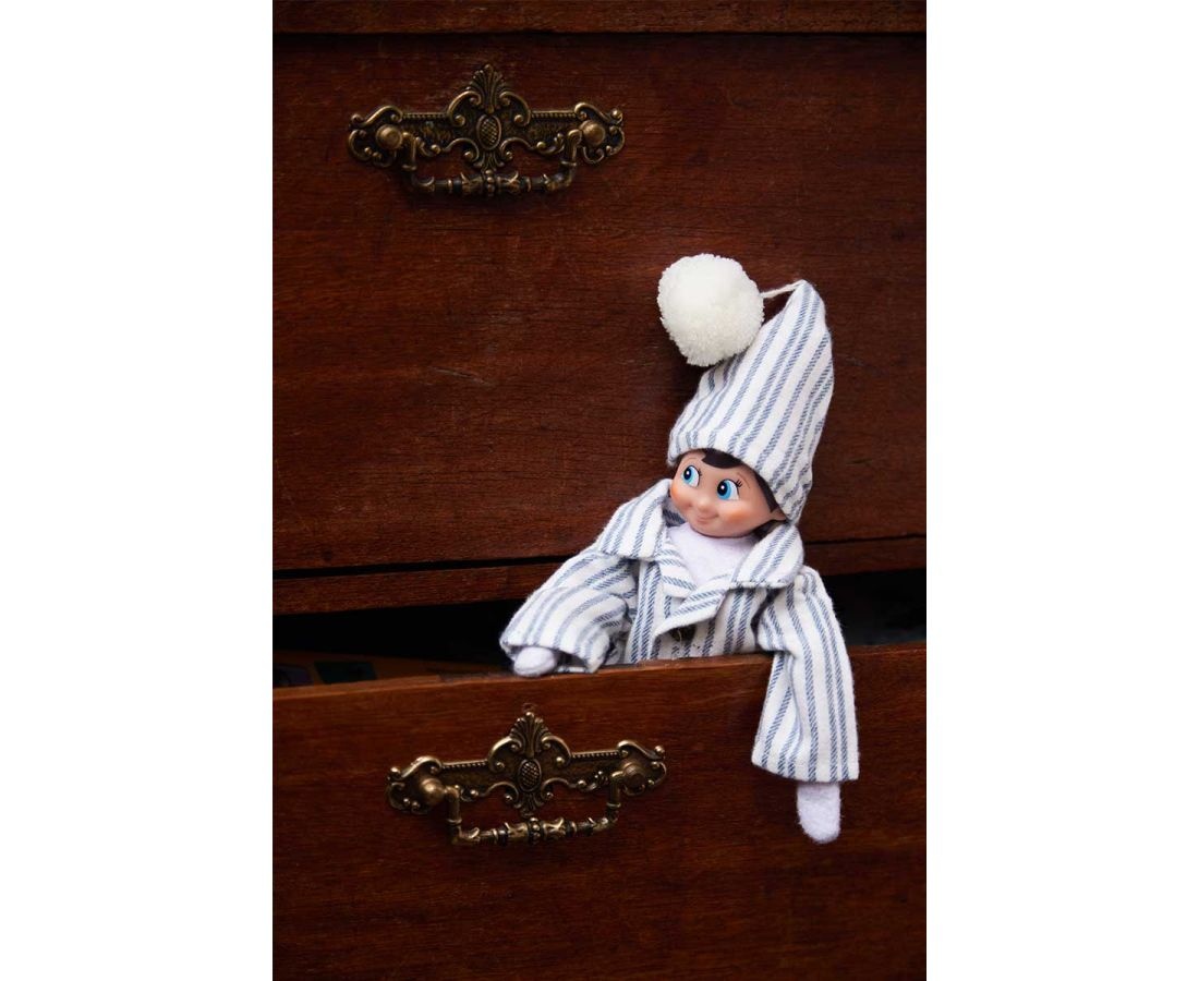 Lee Valley Ireland Elf on the Shelf Blue Stripe Pajama Set