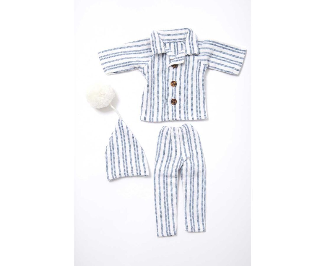 Lee Valley Ireland Elf on the Shelf Blue Stripe Pajama Set