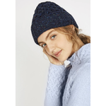 IrelandsEye Knitwear Luxe Aran Hat Navy