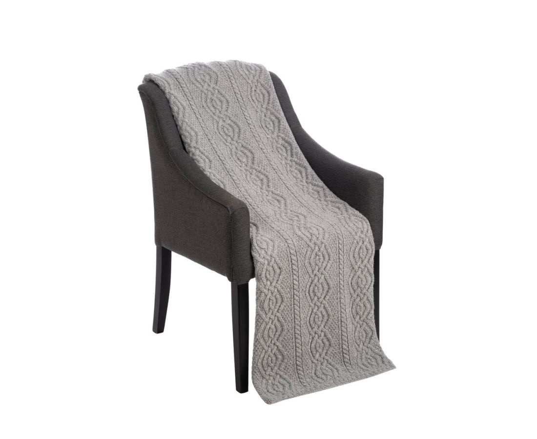 SAOL Dara Merino Wool Throw - Grey